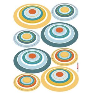 Stickere perete ovale multicolore Orbit