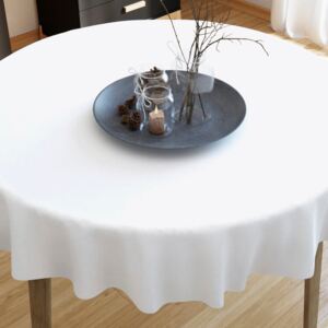 Goldea față de masă din bumbac alb - rotundă Ø 150 cm