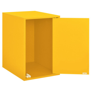 Dulap cu usi design combinat – sistem rafturi de perete cu usa - 30x45x40 cm - galben mustar