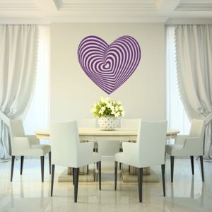 GLIX Hypno heart - autocolant de perete Mov 50 x 45 cm