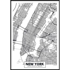 Tablou de perete MAP/NEWYORK, 40 x 50 cm
