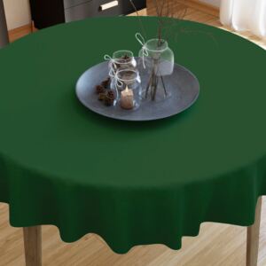 Goldea față de masă din bumbac - verde închis - rotundă Ø 60 cm