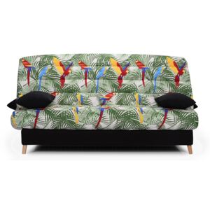 Canapea extensibila Click Clack The Sofa Scandi Jungle Petite, lada depozitare, 183/82/88 cm