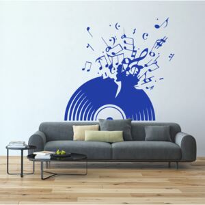 Vinyl record - autocolant de perete Albastru 75 x 70 cm
