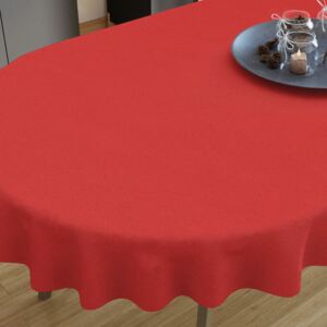 Goldea față de masă decorativă loneta - roșu - ovale 80 x 140 cm