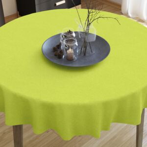Goldea față de masă decorativă loneta - verde - rotundă Ø 110 cm