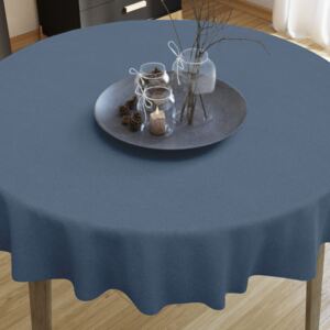 Goldea față de masă decorativă loneta - gri-albastru - rotundă Ø 60 cm