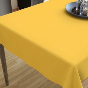 Goldea față de masă decorativă loneta - galben închis 140 x 160 cm