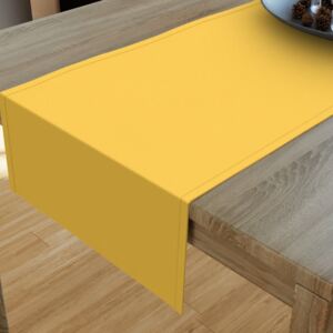 Goldea napron de masă decorative loneta - galben închis 35x180 cm