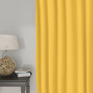 Goldea draperie decorative loneta - galben 220x140 cm