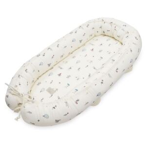 Baby nest multicolor din bumbac organic 30x75 cm Holiday Cam Cam
