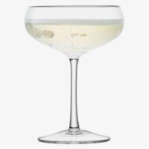 Pahare largi de șampanie, Wine, 215 ml, transparente, set 4 buc - LSA International
