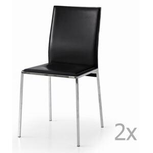 Set 2 scaune Castagnetti Fax, negru