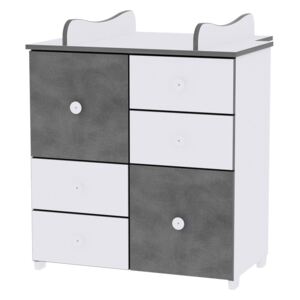 Lorelli Cupboard comoda cu 6 sertare - White Vintage grey
