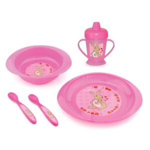Nuvita set de masa pentru copii mici 4 buc. pink - 1495