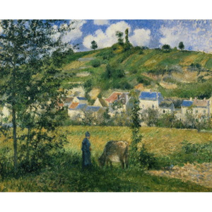 Landscape at Chaponval, 1880 Reproducere, Camille Pissarro