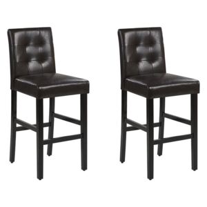 Set 2 buc. scaun tip bar MATON (piele artificială) (maro). Promo -25%. 1018787. Livrare sigură până acasă