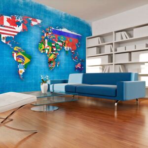 Fototapet - Flags of countries 200x154 cm