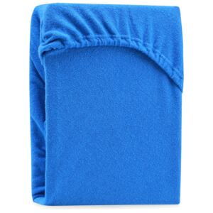 Cearșaf elastic pentru pat dublu AmeliaHome Ruby Blue, 200-220 x 200 cm, albastru