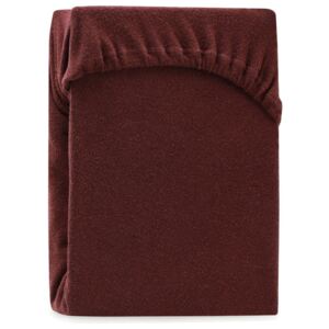 Cearșaf elastic pentru pat dublu AmeliaHome Ruby Brown, 180-200 x 200 cm, maro
