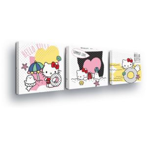 Tablou - Hello Kitty Trio 3 x 25x25 cm