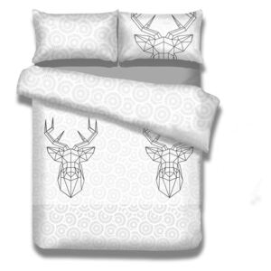 Lenjerie de pat din flanel AmeliaHome My Deer Friend, 160 x 200 cm