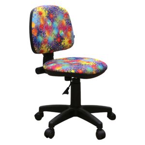 Scaun de birou pentru copii Swift, fara brate, stofa cu model SPR-1, multicolor