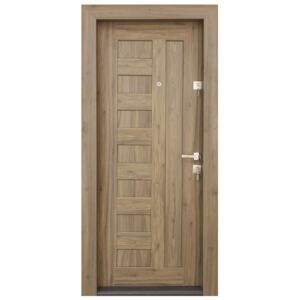 Usa metalica intrare Arta Door 410, MDF laminat, 880 x 2010 mm, deschidere stanga, culoare nuc