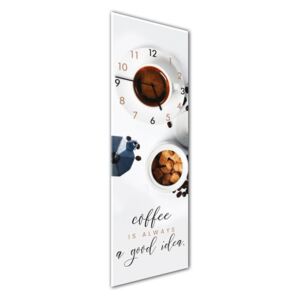 Ceas de perete Styler Glassclock Coffee Time, 20 x 60 cm