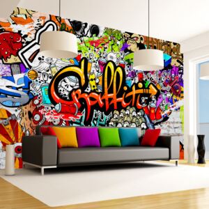 Bimago Fototapet - Colorful Graffiti 400x280 cm