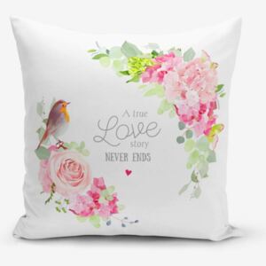 Față de pernă cu amestec din bumbac Minimalist Cushion Covers Bird A True Love Story, 45 x 45 cm