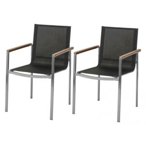 Set de 2 scaune Teakline textil VII