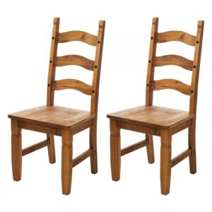Set de 2 scaune din lemn masiv Zacateca