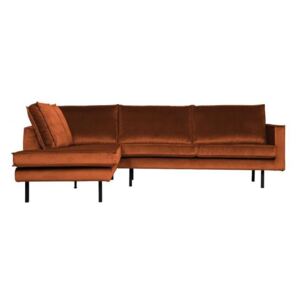 Canapea coltar pe stanga rosu oxid Rodeo Corner Sofa Rust