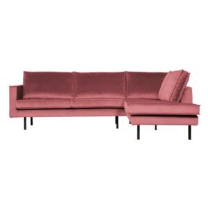 Canapea coltar pe dreapta roz Rodeo Corner Sofa Pink