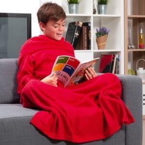 Pătură moale cu mâneci InnovaGoods, roșu