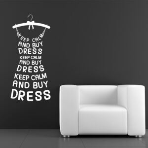 GLIX Buy a dress - autocolant de perete Alb 30 x 65 cm