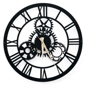 Ceas de perete Davin Clock, ⌀ 48 cm, negru