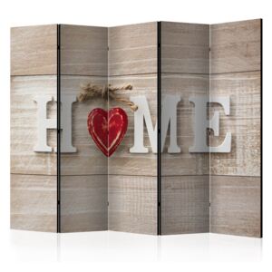 Paravan - Room divider - Home and red heart 225x172cm