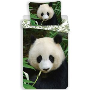 Lenjerie de pat Jerry Fabrics Panda 02, de copii, din bumbac, 140 x 200 cm, 70 x 90 cm