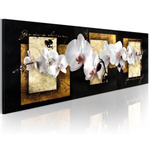 Tablou - Obratně složení s orchidejí 120x40 cm