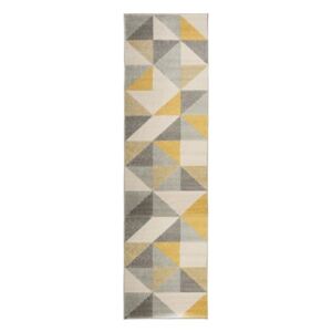 Covor Flair Rugs Urban Triangle, 60 x 220 cm, gri - galben
