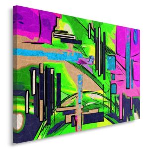 CARO Tablou pe pânză - Abstract Landscape 70x50 cm
