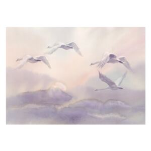 Tapet în format mare Artgeist Flying Swans, 400 x 280 cm