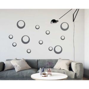 GLIX Decorative circles - autocolant de perete Gri 60 x 40 cm