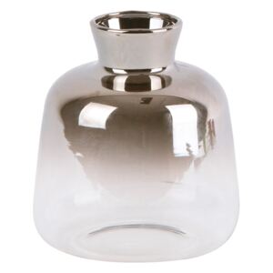 Vază mică din sticlă PT LIVING Silver Fade, înălțime 10 cm