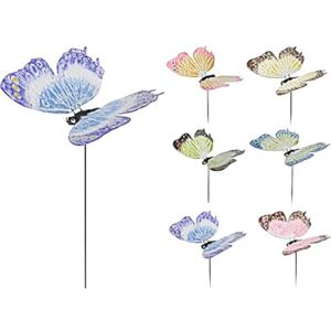Decoratiune gradina fluture, H 40 cm, culori diferite