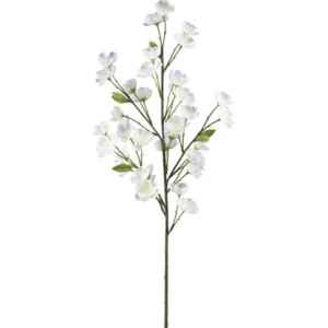 Ramură artificială floare de cireș H 69 cm albă