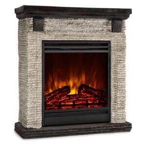 Klarstein Etna, șemineu electric, 1800 W, cronometru săptămânal, telecomandă, gri / negru