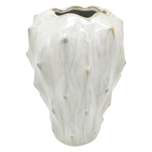 Vază din ceramică PT LIVING Flora, înălțime 23,5 cm, alb fildeș